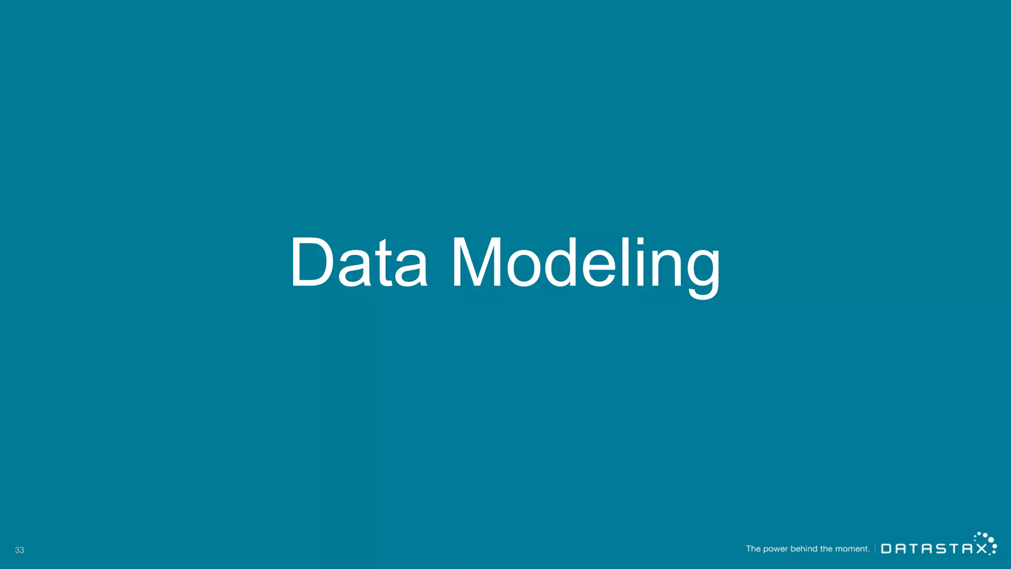 Data  Modeling
33
 