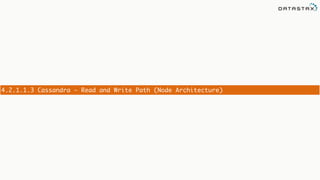 4.2.1.1.3 Cassandra - Read and Write Path (Node Architecture)
 