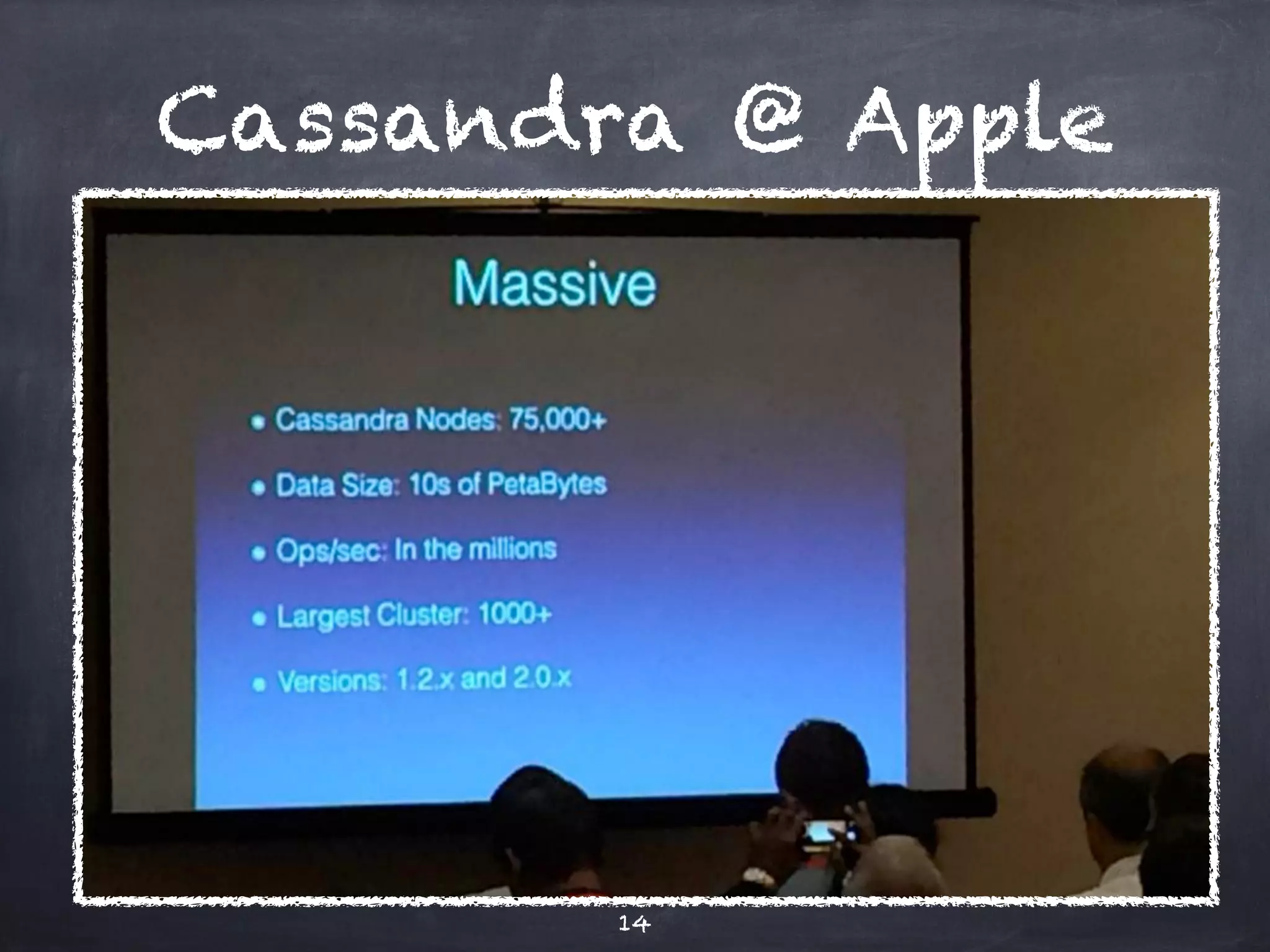 Cassandra @ Apple 
14 
 