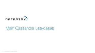 Main Cassandra use-cases
© 2016 DataStax, All Rights Reserved.
14
 