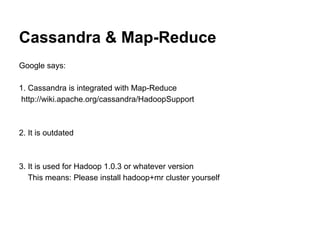 Cassandra&map reduce