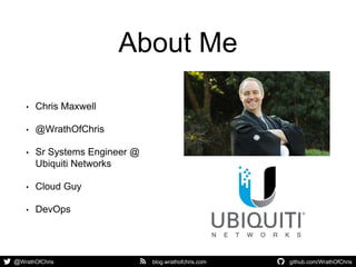 @WrathOfChris blog.wrathofchris.com github.com/WrathOfChris
About Me
• Chris Maxwell
• @WrathOfChris
• Sr Systems Engineer...