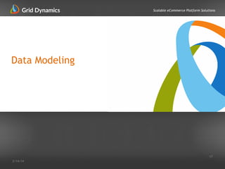 Scalable eCommerce Platform SolutionsScalable eCommerce Platform Solutions
Data Modeling
17
2/14/14
 