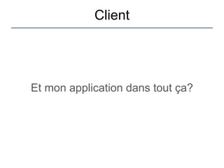 Client




Et mon application dans tout ça?
 
