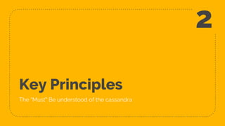 Key Principles
The “Must” Be understood of the cassandra
2
 