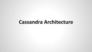 Cassandra Architecture
 