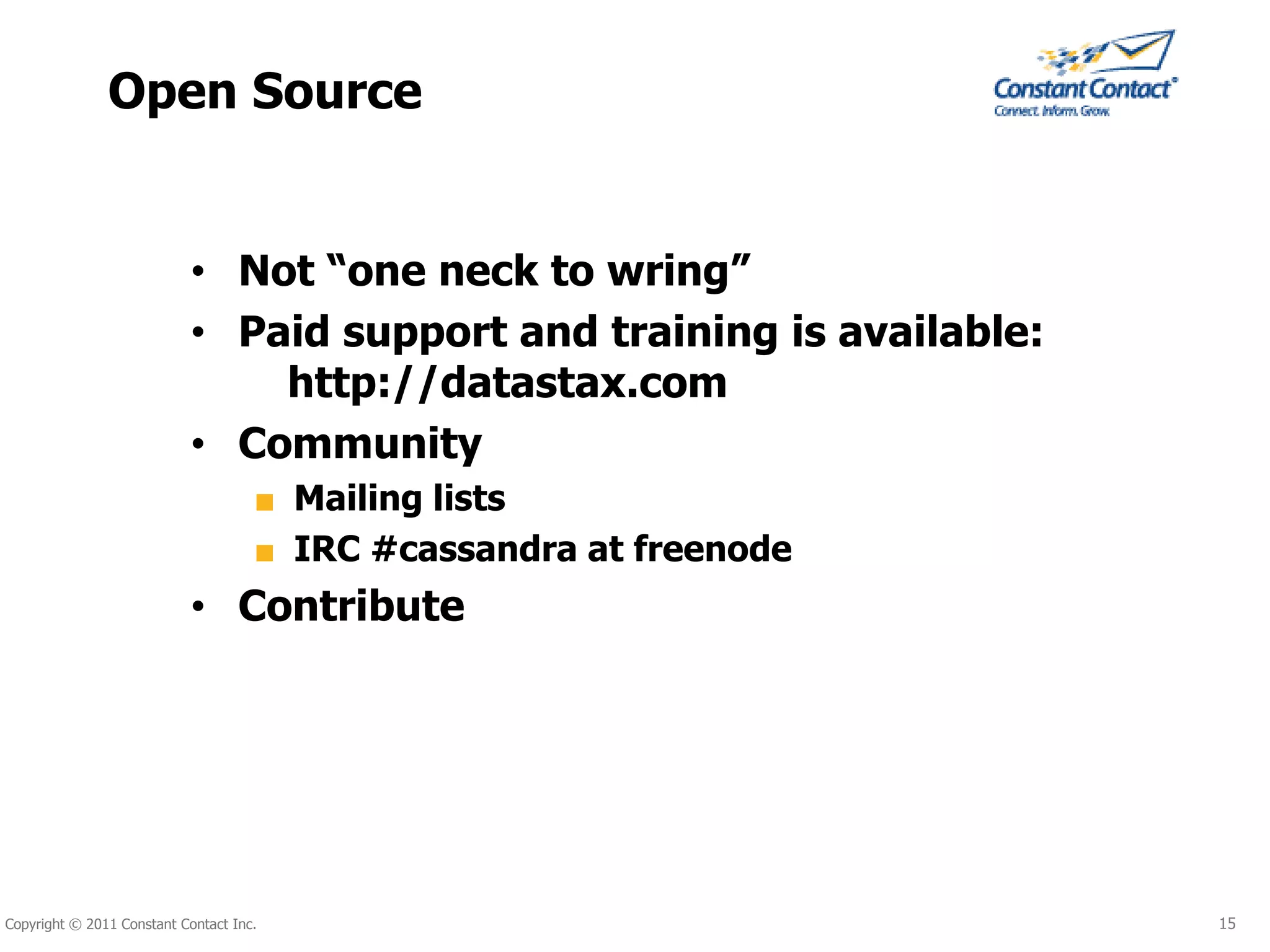 Apache CassandraApache CassandraDeveloped at Facebook