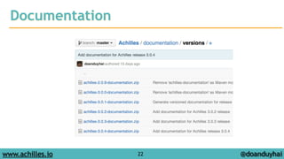 Documentation 
www.achilles.io 22 
@doanduyhai 
 