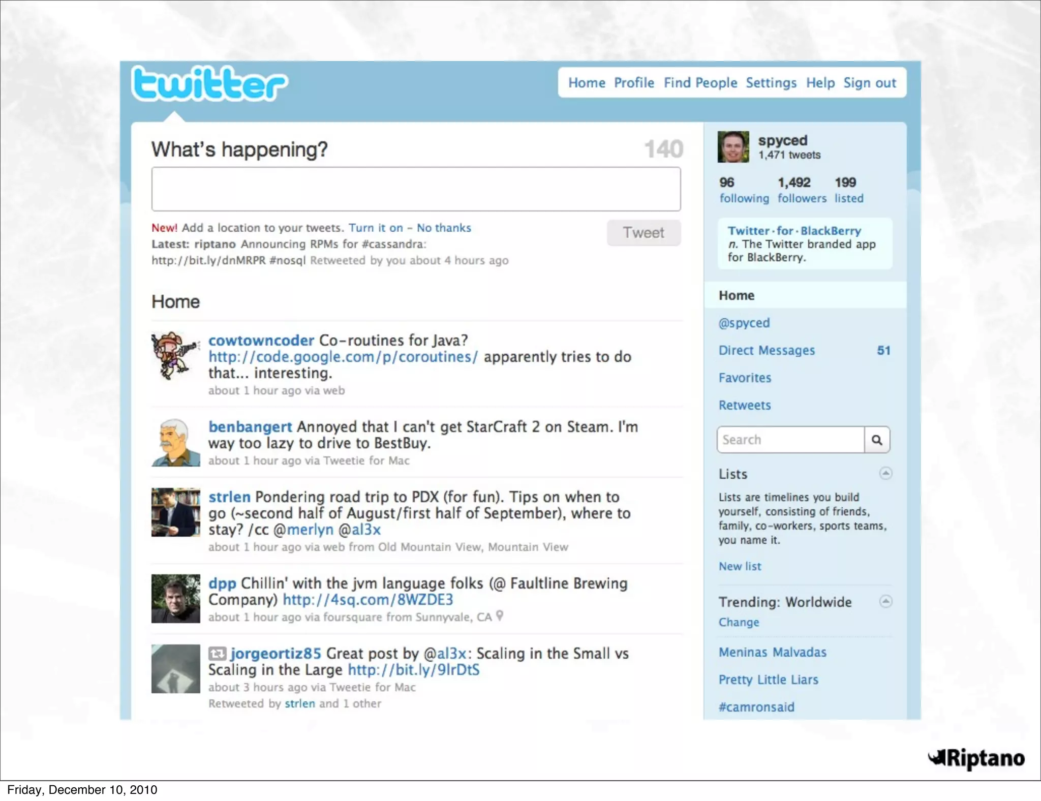 Friday, December 10, 2010
 