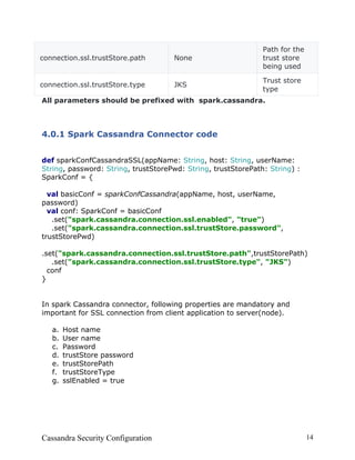 Cassandra Security Configuration | PDF