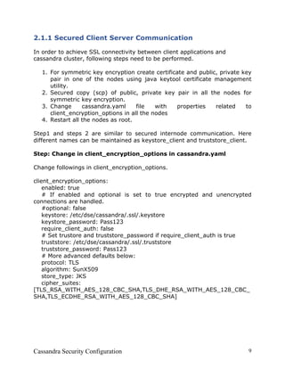 Cassandra Security Configuration | PDF