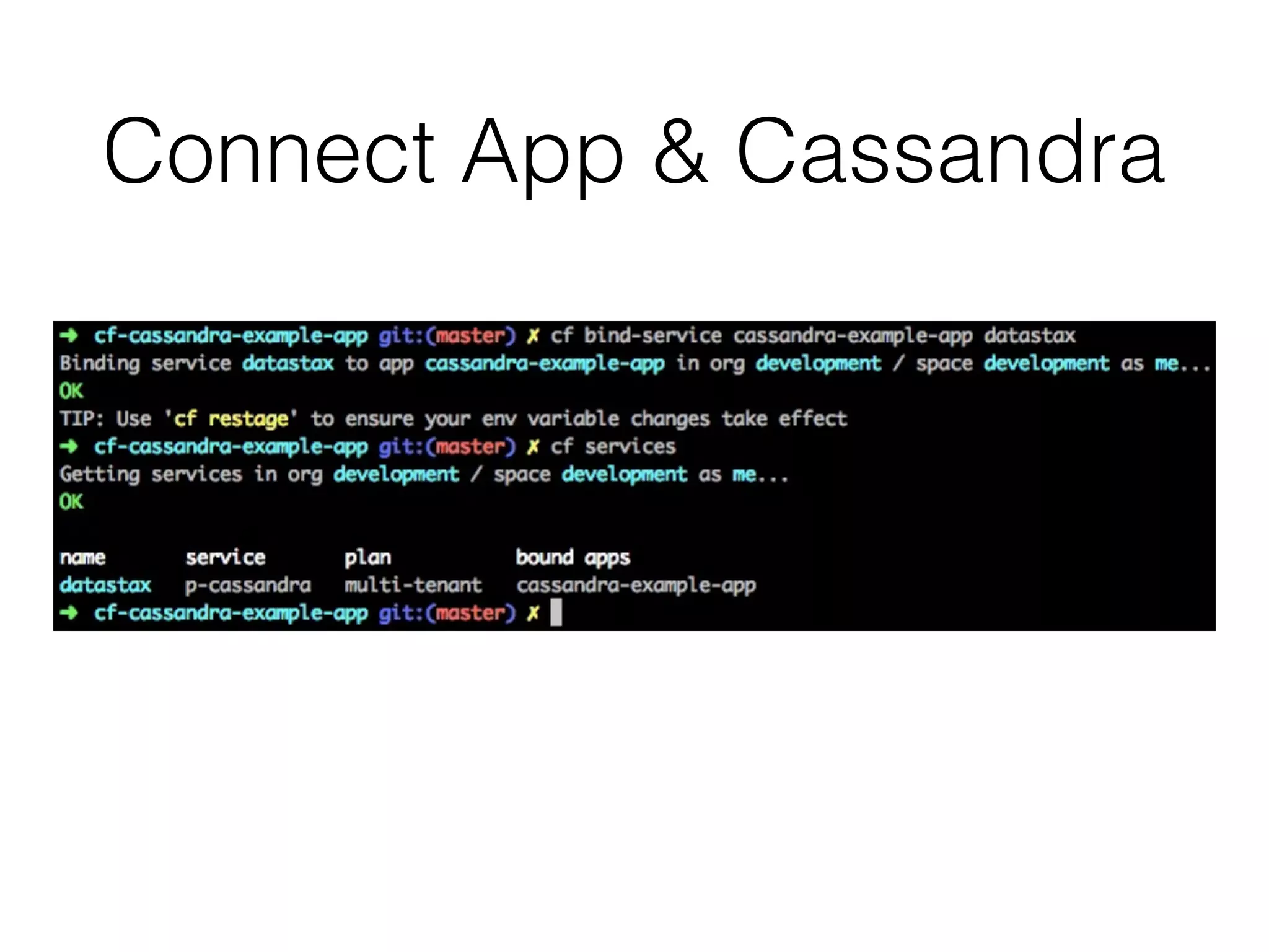 Connect App & Cassandra
 