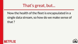 That’s great, but...
Now the health of the fleet is encapsulated in a
single data stream, so how do we make sense of
that ?
 