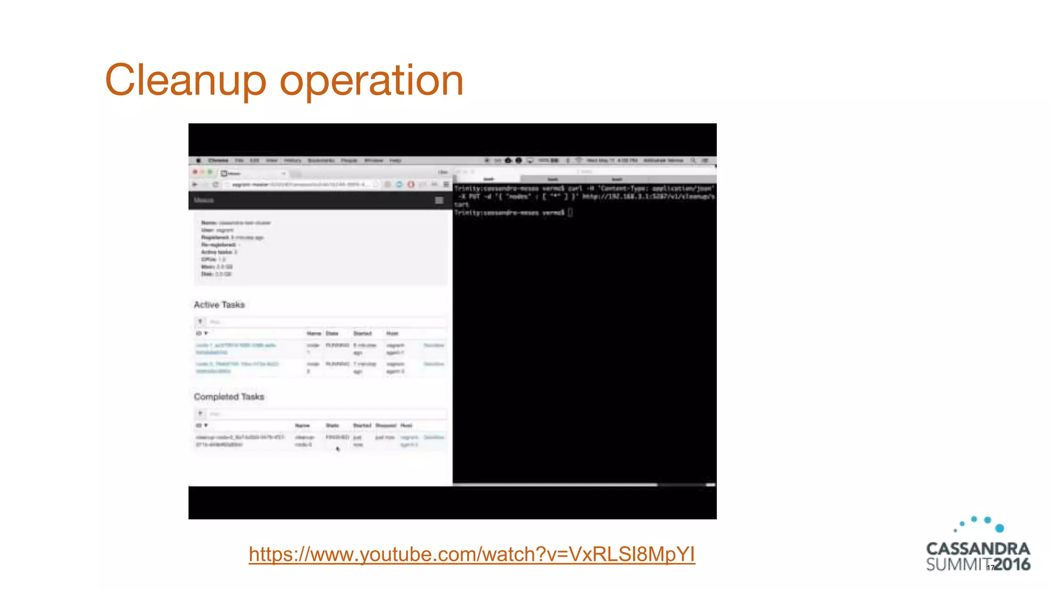 Cleanup operation
17
https://www.youtube.com/watch?v=VxRLSl8MpYI
 