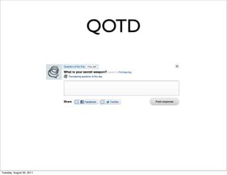 QOTD




Tuesday, August 30, 2011
 