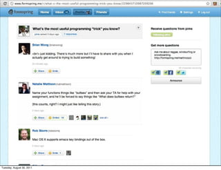 Explain our stack here



Tuesday, August 30, 2011
 