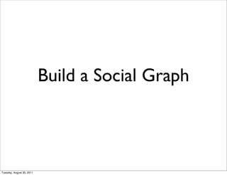 Build a Social Graph



Tuesday, August 30, 2011
 