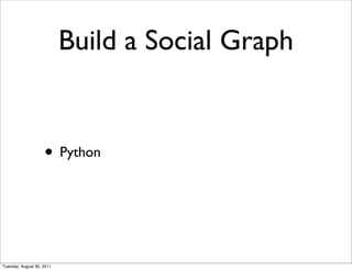Build a Social Graph


                    • Python



Tuesday, August 30, 2011
 