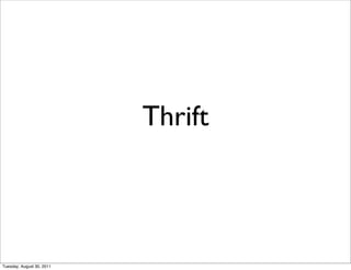 Thrift



Tuesday, August 30, 2011
 