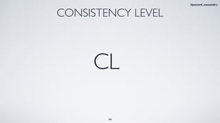 CONSISTENCY LEVEL
36
CL
#jeeconf_cassandra
 