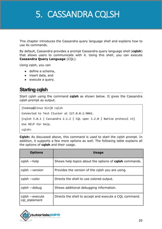 Cassandra tutorial | PDF