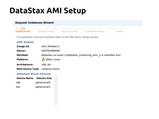 DataStax AMI Setup
 