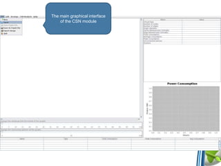 The main graphical interface
of the CSN module
 