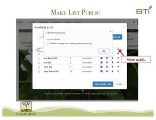 Make List Public
Make	public
 