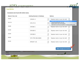 ADD accessions
Fuzzy	search
 