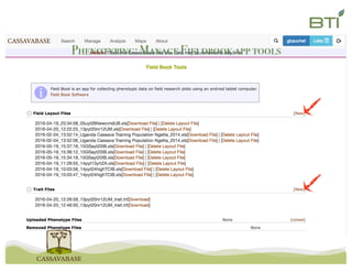 Phenotyping:ManageFieldbookapp tools
 