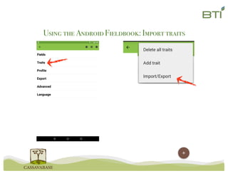 Using the AndroidFieldbook: Import traits
 