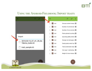 Using the AndroidFieldbook: Import traits
 