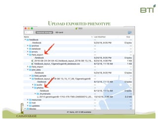 Upload exported phenotype
 