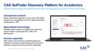 CAS SciFinder Discovery Platform: Accelerating Academic Scientific ...