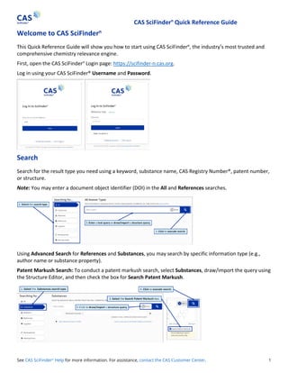 CAS SciFinder Discovery Platform Quick Reference Guide_2023(EN) | PDF