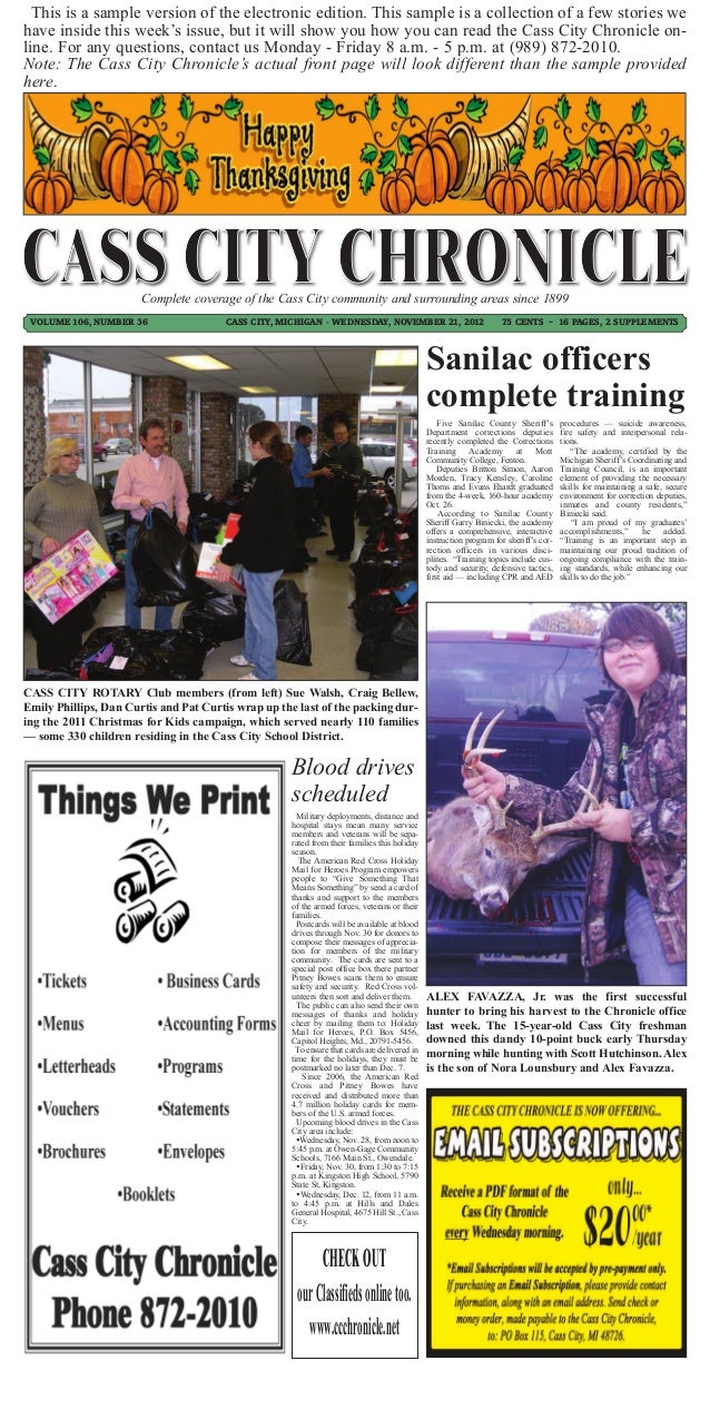 Cass City Chronicle News