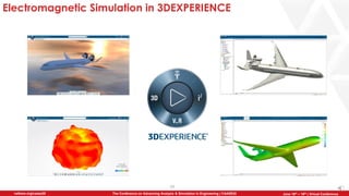 29
The Conference on Advancing Analysis & Simulation in Engineering | CAASE20nafems.org/caase20 June 16th – 18th | Virtual Conference
Electromagnetic Simulation in 3DEXPERIENCE
 