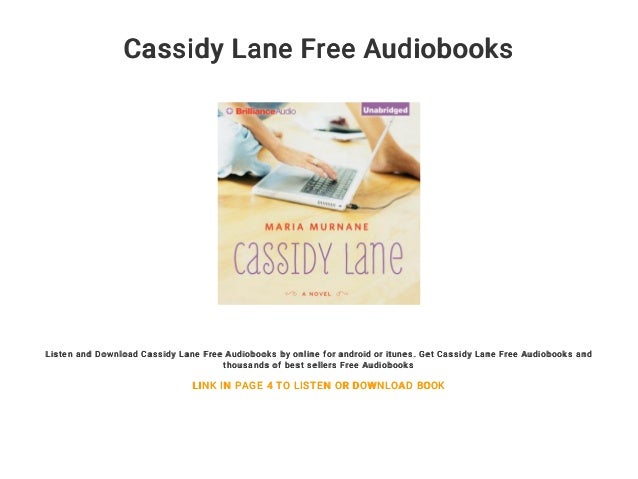Cassidy Lane Free Audiobooks