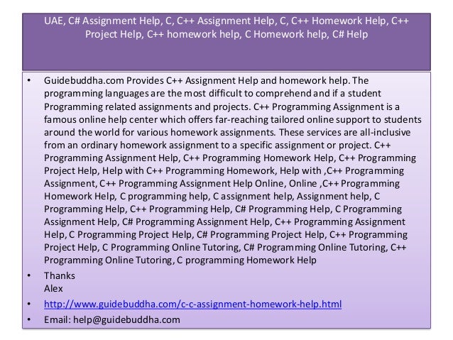 c assignment help C/c++ and c# are the basic of object oriented programming language in computer science to start career in programming you need to understand the concept. c assignment help C/c++ and c# are the basic of object oriented programming language in computer science to start career in programming you need to understand the concept.