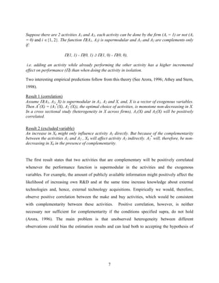 Cassiman in search of complementarity in the innovation strategy | PDF