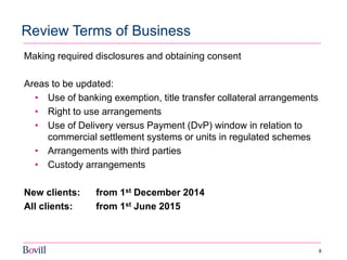 Illuminating client money rules - Bovill briefing on FCA CASS 