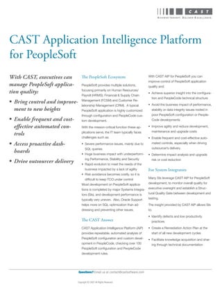 CAST for PeopleSoft | PDF