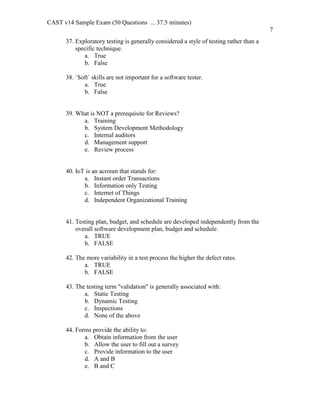 Cast 14 2 sample exam | PDF