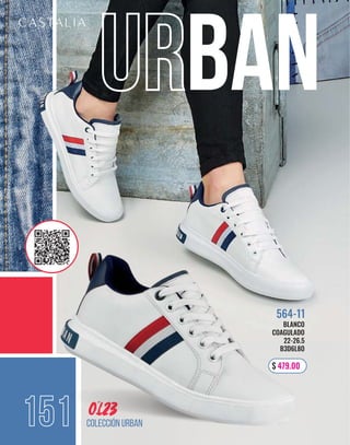 URBAN
151 OI23
COLECCIÓN URBAN
BLANCO
COAGULADO
22-26.5
B3D6L8O
564-11
$ 479.00
 