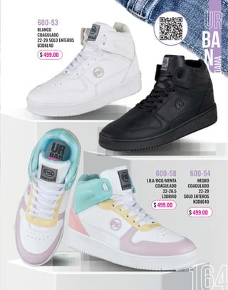 $ 499.00
LILA/BCO/MENTA
COAGULADO
22-26.5
L3D8I4O
600-58
BLANCO
COAGULADO
22-29 SOLO ENTEROS
B3D8L4O
600-53
$ 499.00
$ 499.00
NEGRO
COAGULADO
22-29
SOLO ENTEROS
N3D8E4O
600-54
 