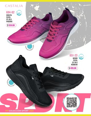 $ 499.00
S
U
E
L
A
D
O
B
L
E
S
O
P
O
R
T
E
S
U
E
L
A
D
O
B
L
E
S
O
P
O
R
T
E
NEGRO
TEXTIL
22-26.5
N3D8E4O
651-23
VIOLETA
TEXTIL
22-26.5
V4D3I0O
694-02
$ 559.00
177 COLECCIÓN SPORT OI23
 
