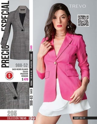 $
689
FIUSHA
CH-M-G-XG
PILIESTER
F5S3I0O
988-63
SACO
SHORT 953-177
COLECCIÓN TREVO
205
PRECIO
ESPECIAL
SACO NEGRO/BLANCO
CH,M,G
POLIÉSTER
N3S6E8O
988-52
$ 479
 