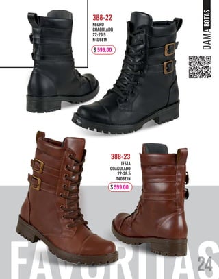 24
NEGRO
COAGULADO
22-26.5
N4D6E1N
388-22
TESTA
COAGULADO
22-26.5
T4D6E1N
388-23
$ 599.00
$ 599.00
24
BOTAS
 