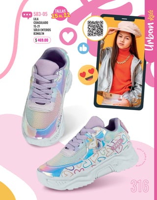 LILA
COAGULADO
15-21
SÓLO ENTEROS
B3N6L1N
583-05
$ 469.00
316
Urban
TALLAS
15AL 21
15AL 21
S UELA
D
O
B
L
E
S
O
P
O
R
T
E
 