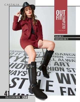 41
COMPLETO
41
COLECCIÓN BOTA
FALDA 986-14
SOBRECAMISA 986-15
 